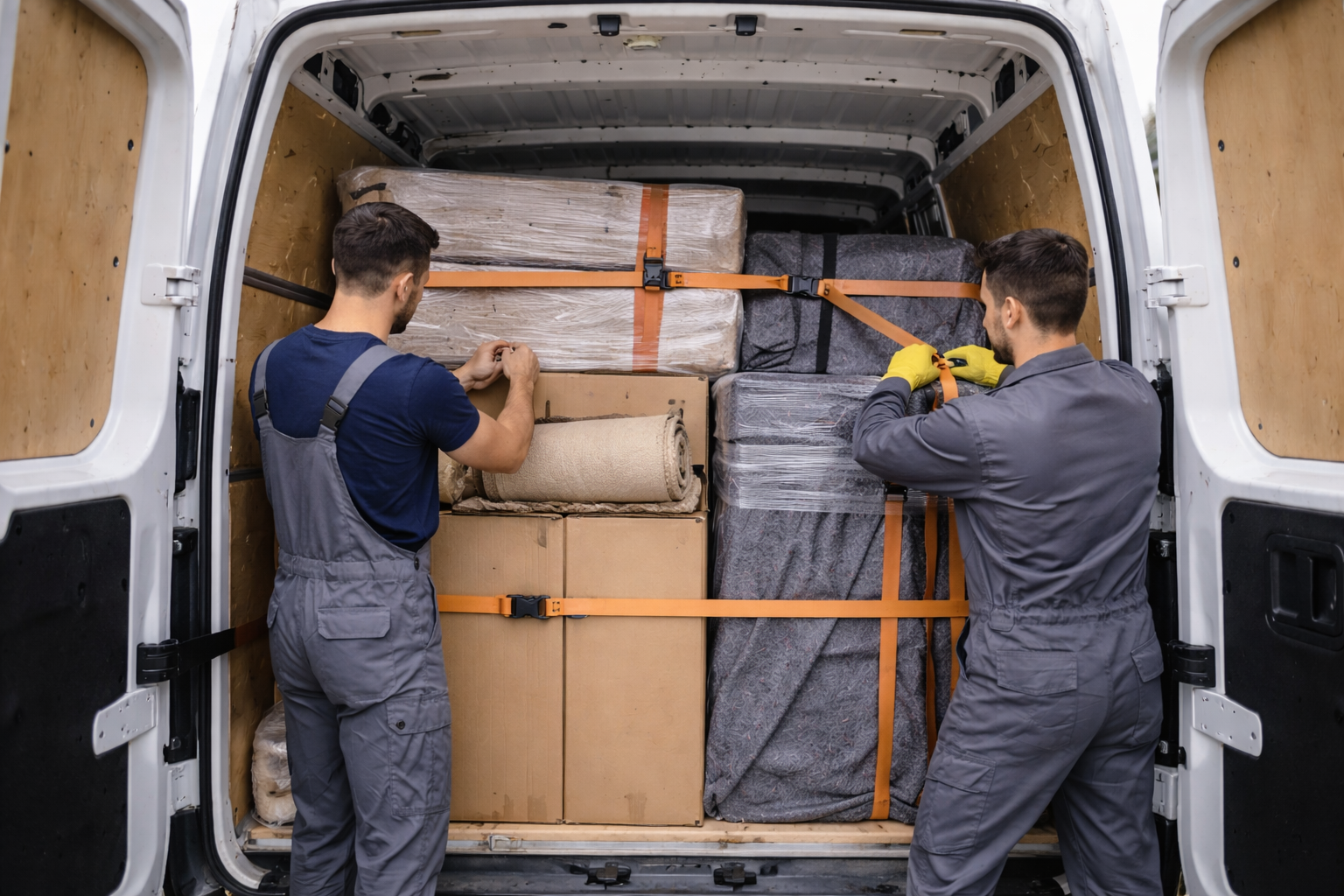 Kleintransport in Basel mit Lieferwagen und Transportgut, organisiert durch Räumprofi